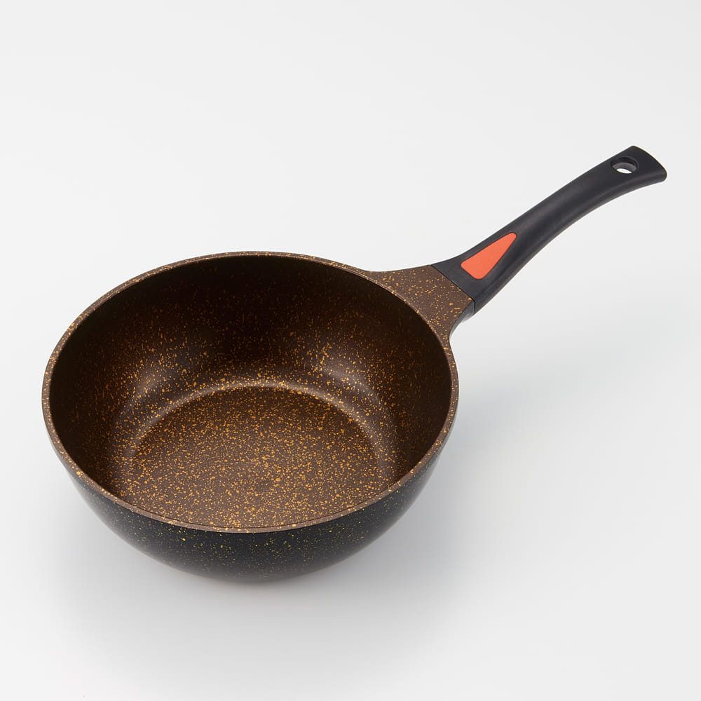 AIMEDIA JAPAN DEEP FRYPAN IH GOLD MARBLE 100K 24CM
