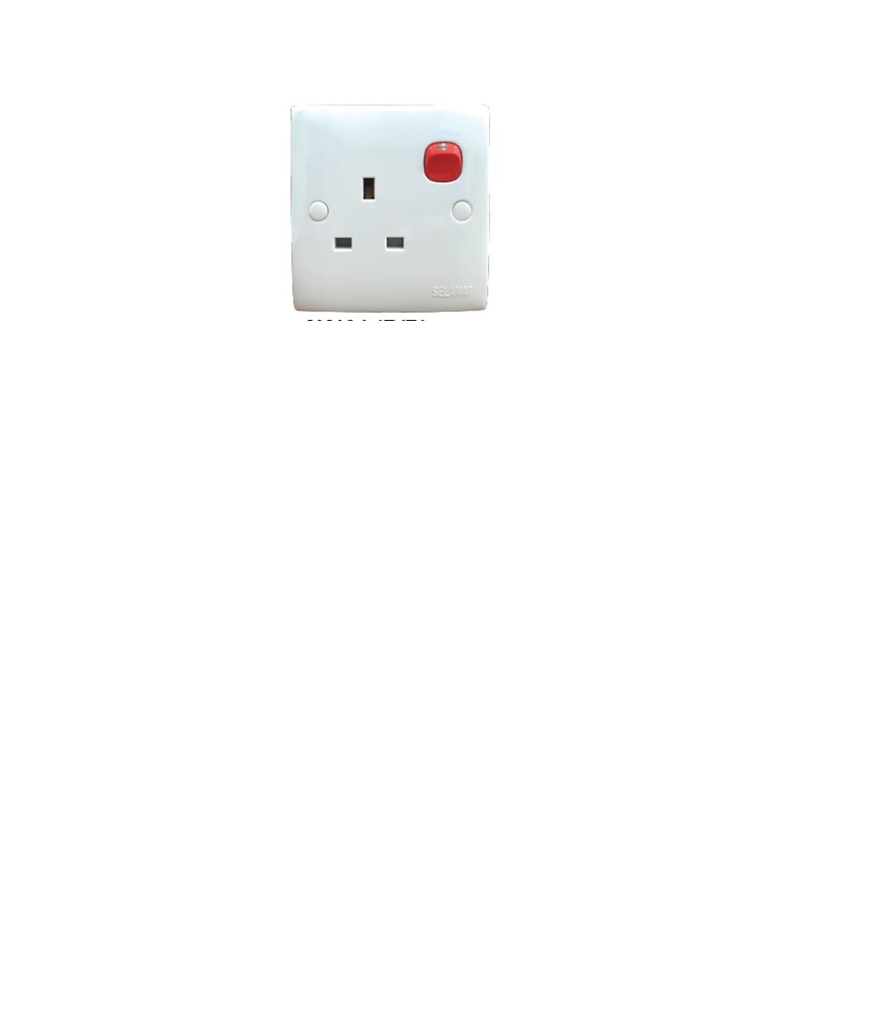 SELAMAT 13A 1G SWITCH SCKT RED 2K131_RR