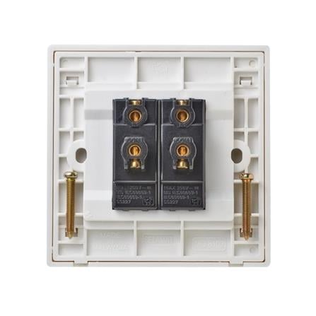 SELAMAT 10A 250V 2 GANG 1 WAY SWITCH MQ8102-1W WHITE