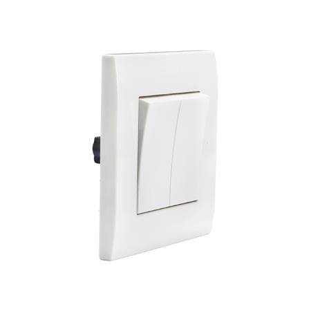 SELAMAT 10A 250V 2 GANG 1 WAY SWITCH MQ8102-1W WHITE