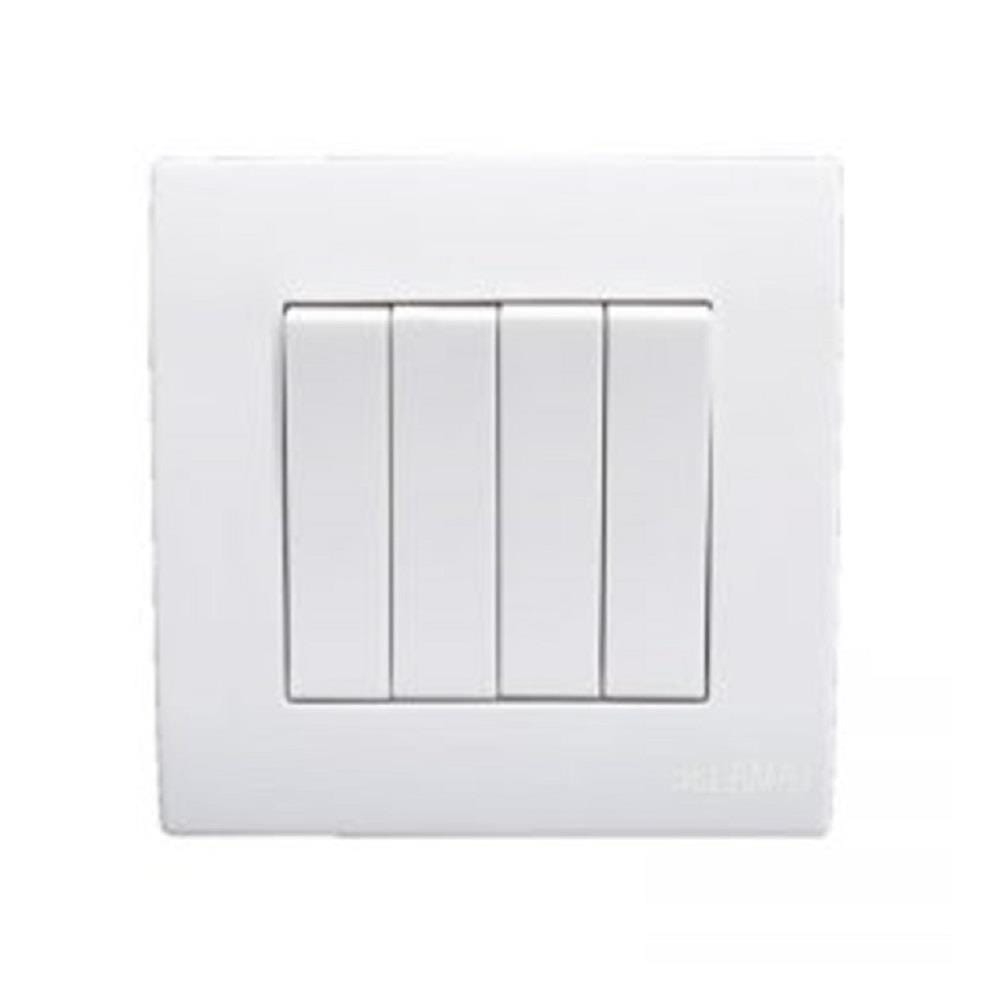 16A 4 GANG 1 WAY SWITCH MQ8104-1W SELAMAT