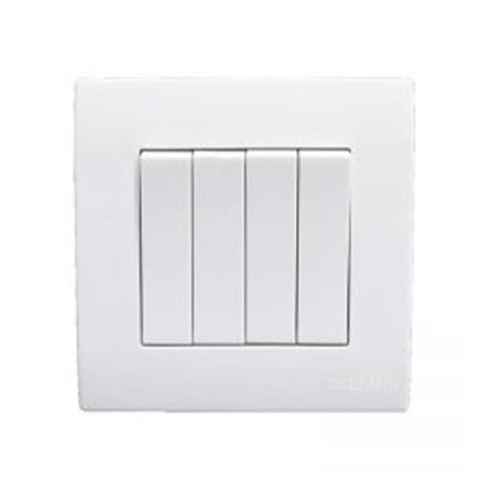 16A 4 GANG 1 WAY SWITCH MQ8104-1W SELAMAT