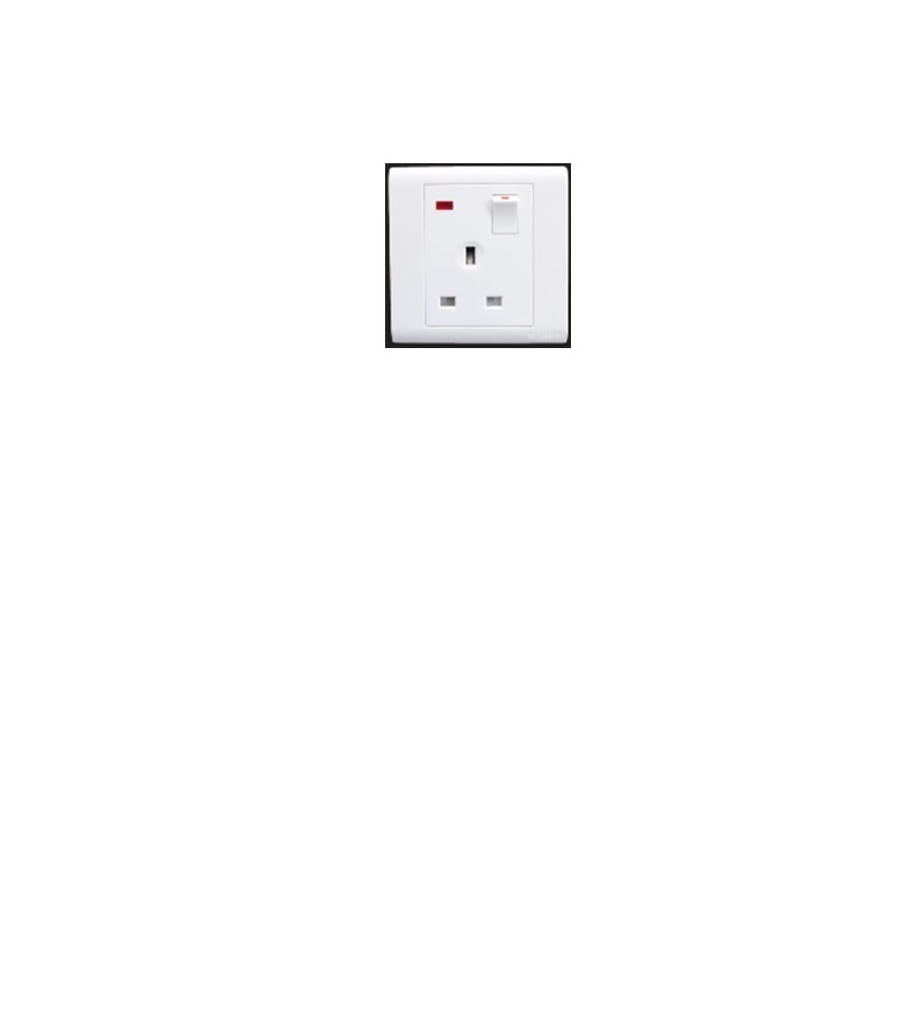 SELAMAT 13A 1GANG SWITCH SCKT MQ8131NEON
