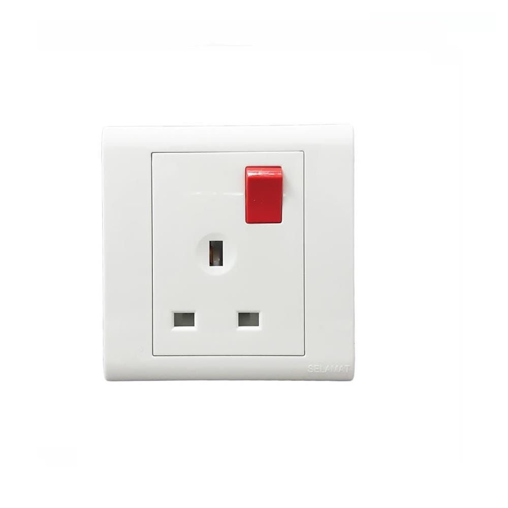 SELAMAT 13A 1G SWITCH SCKT RED MQ8131_RR