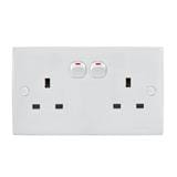 13A DOUBLE SOCKET WHITE 2K132 SELAMAT