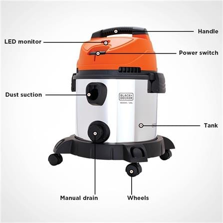 BLACK & DECKER BDWDS20 1600W 20L VACUUM CLEANER