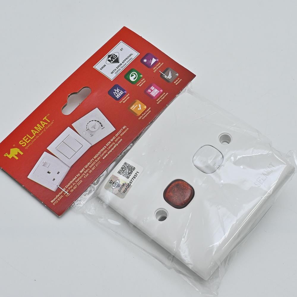 20A 1 GANG DOUBLE POLE SWITCH SELAMAT 2K102-20A