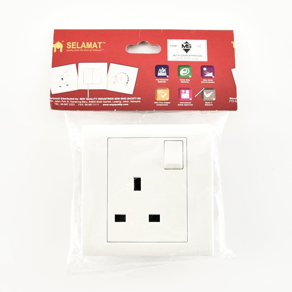 SELAMAT 13A 1GANG SWITCH SCKT MQ8131S