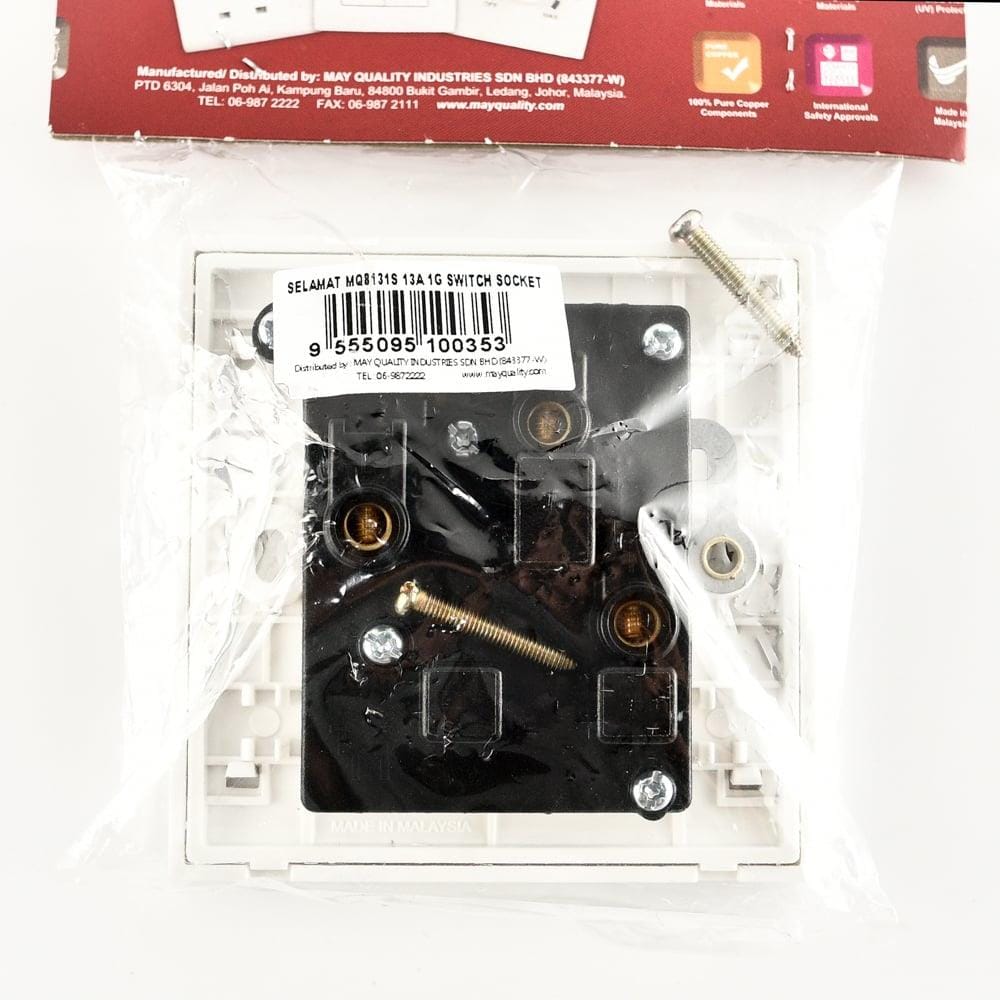 SELAMAT 13A 1GANG SWITCH SCKT MQ8131S