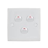 SELAMAT 10A 250V 3 GANG 1 WAY SWITCH 2K103-1W WHITE