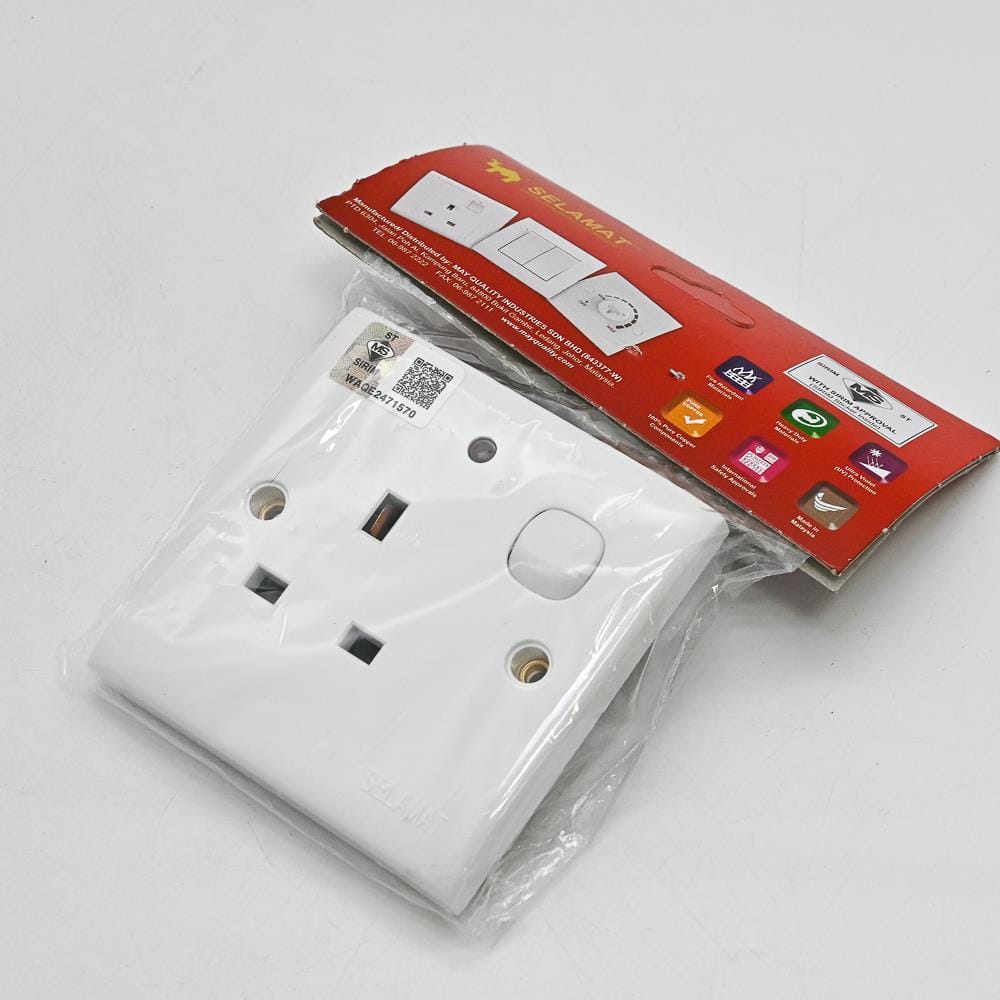 13A 1GANG SWITCH SOCKET 2K131-NEON SELAMAT