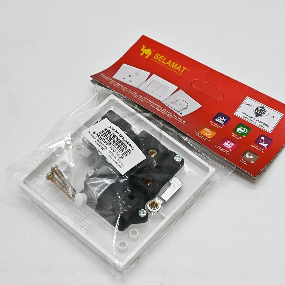 13A 1GANG SWITCH SOCKET 2K131-NEON SELAMAT
