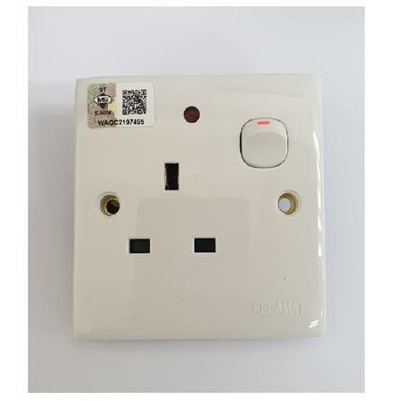 13A 1GANG SWITCH SOCKET 2K131-NEON SELAMAT