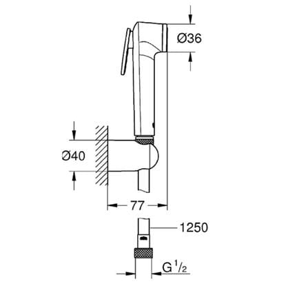GROHE TEMPESTA RINSING SPRAY SET TEMPESTA-F 26354000