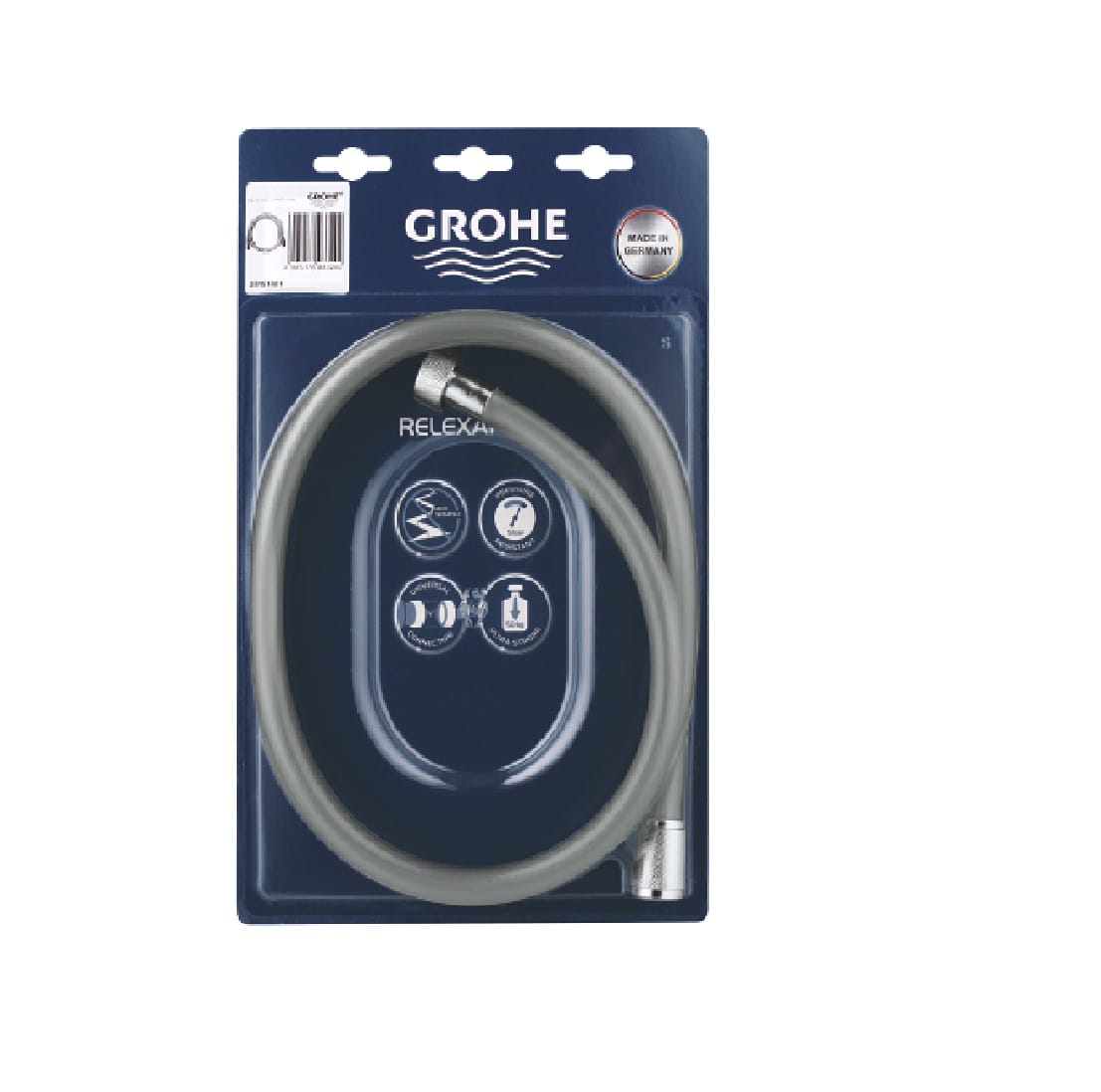 GROHE SHOWER HOSE RELEXAFLEX PVC 150CM 28151002 (H32XW21XD4.50 CM)