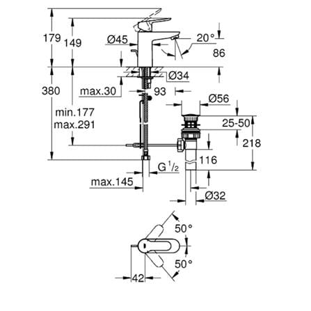 GROHE BASIN FAUCET MIXER BAUEDGE 32819000