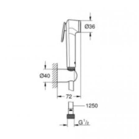 GROHE RINSING SPRAY SET TEMPESTA-F 27513001