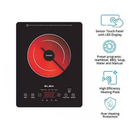 ELBA CERAMIC COOKER ECC-J2015(BK) 2000WATT 5MENU