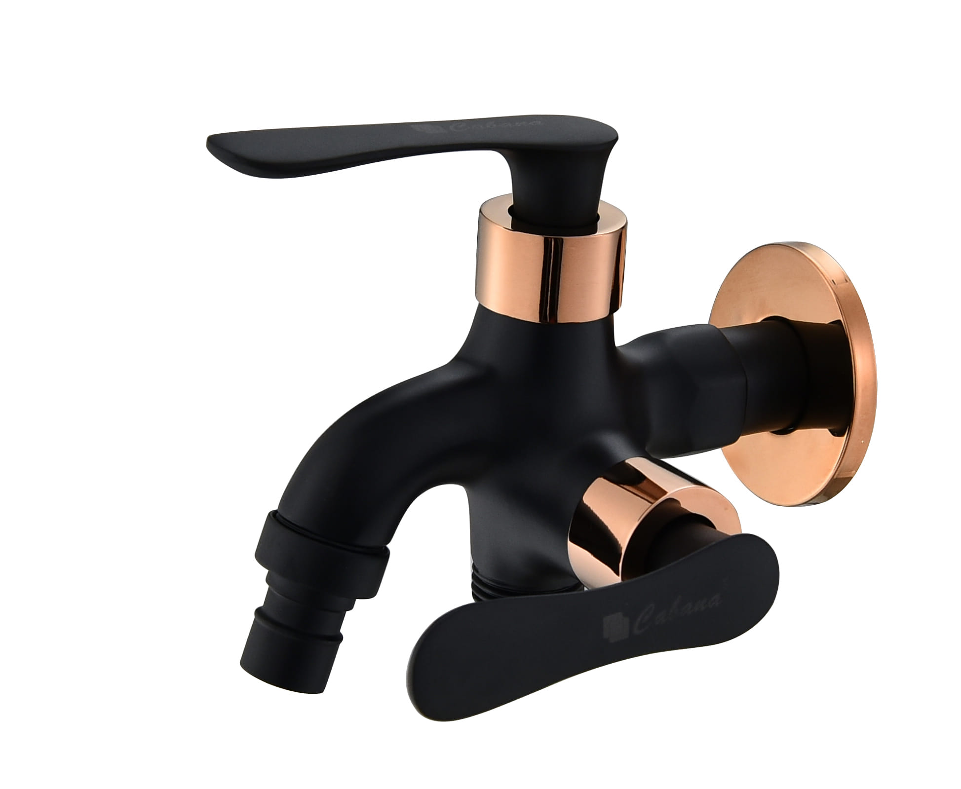 CABANA WALL TAP 2WAYS W/HOSE CB2834-BL (E) BLACK/ROSE GOLD