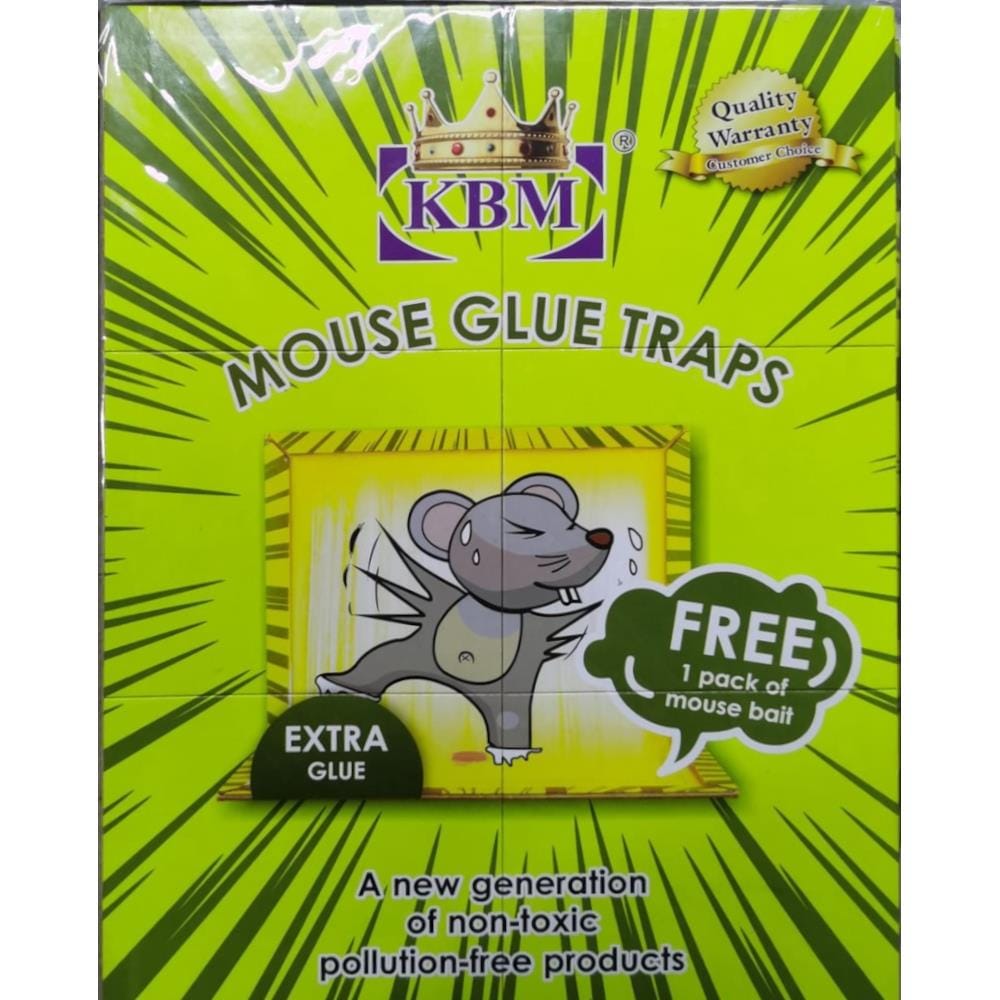KBM MOUSE GLUE TRAP 10 PCS + MOUSE BAIT
