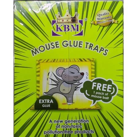 KBM MOUSE GLUE TRAP 10 PCS + MOUSE BAIT