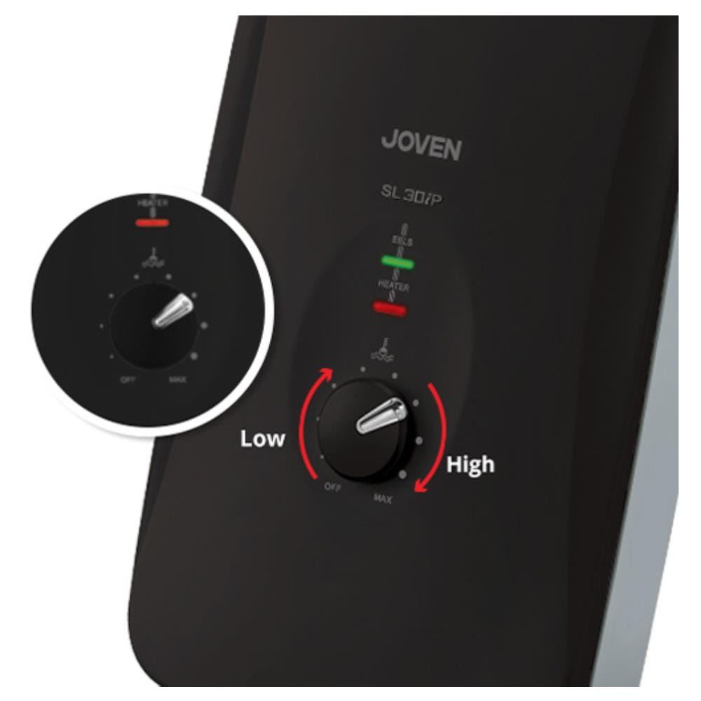 JOVEN SHOWER HEATER DC PUMP WITH HAND SHOWER SL30iP BLACK