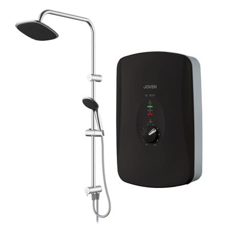 JOVEN SHOWER HEATER DC PUMP WITH RAIN SHOWER SL30iP BLACK