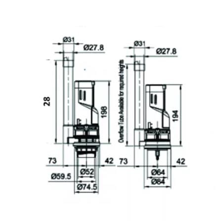 MODERN DEPOT WATER OUTLET DUAL FLUSH C2111-28