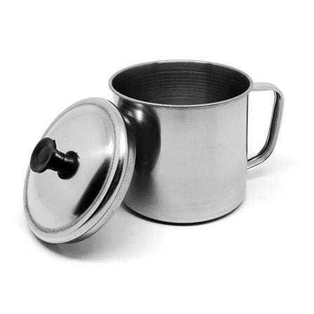 TOFFI STAINLESS STEEL MUG WHITE COVER 11CM  (D0811)