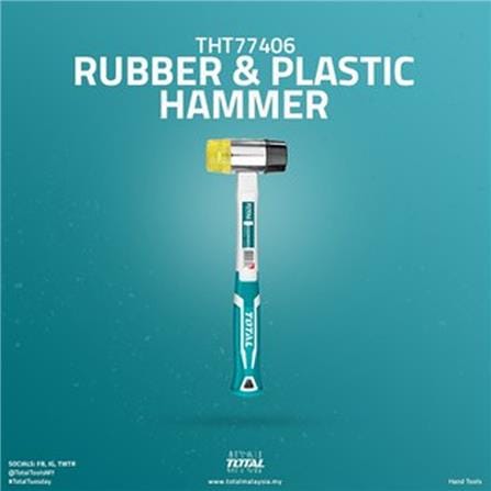 TOTAL 40MM RUBBER &PLASTIC HAMMER (THT77406)