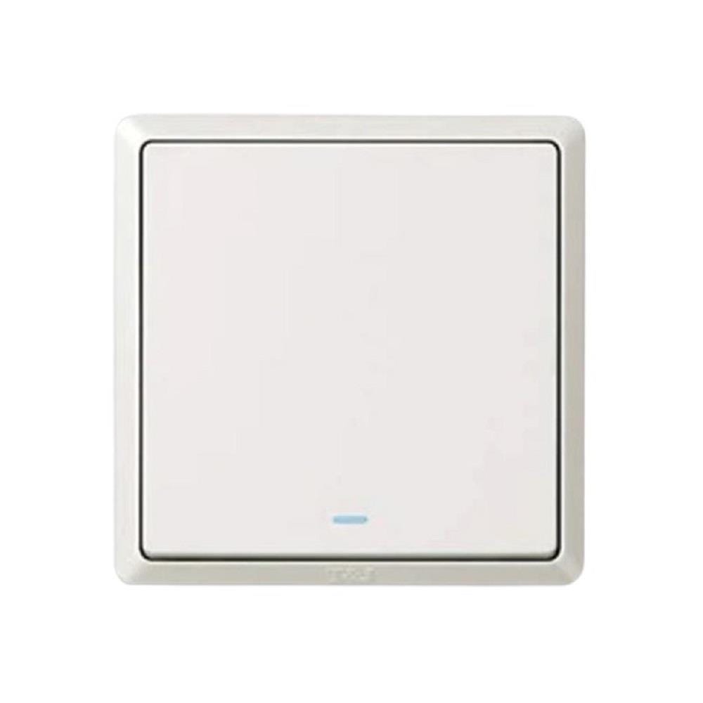 SWITCH 20A 1 GANG 1 WAY WITH INDICATOR LIGHT WHITE HC2721L-DP-WH T&J