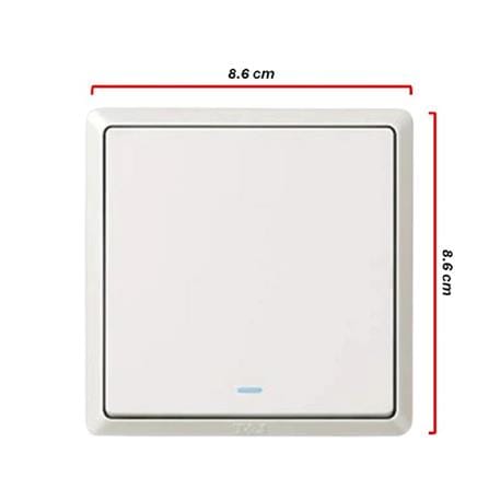 SWITCH 20A 1 GANG 1 WAY WITH INDICATOR LIGHT WHITE HC2721L-DP-WH T&J