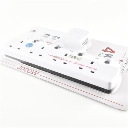 4 WAY T-ADAPTOR WITH NEON + SURGE ZS8634N ZEATAR