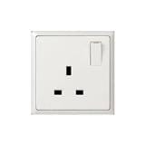 13A SINGLE SOCKET 3PIN WHITE HC8613S-WH T&J