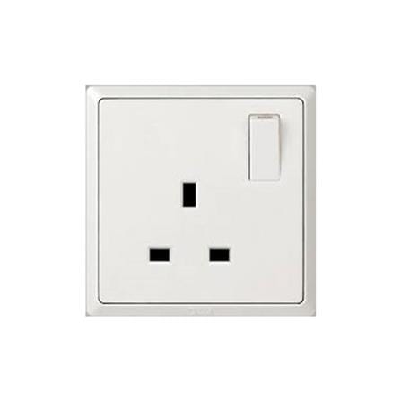 13A SINGLE SOCKET 3PIN WHITE HC8613S-WH T&J
