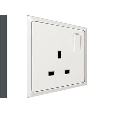 13A SINGLE SOCKET 3PIN WHITE HC8613S-WH T&J