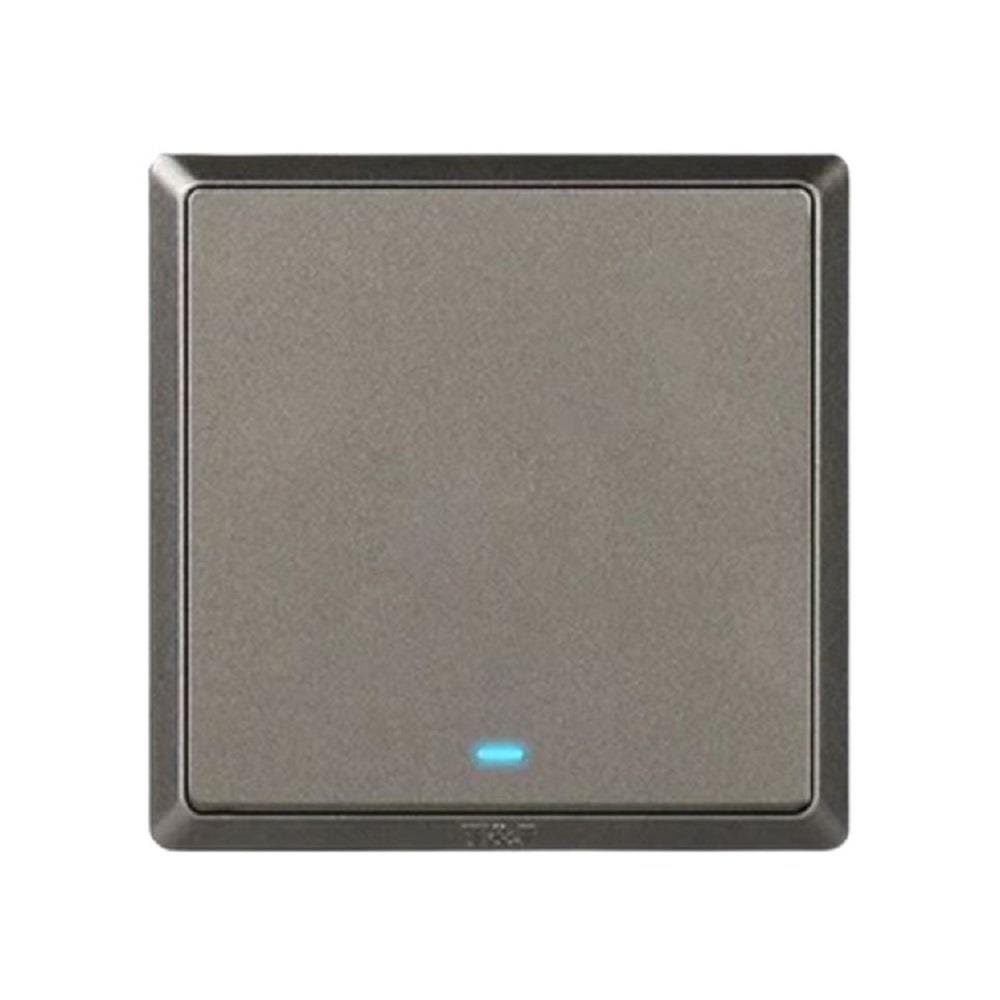 20A 1 GANG 1 WAY SWITCH WITH INDICATOR LIGHT CHAMPAGNE GREY HC2721L-DP-ST5 T&J