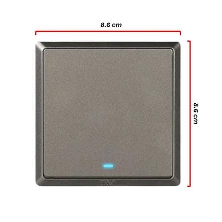 20A 1 GANG 1 WAY SWITCH WITH INDICATOR LIGHT CHAMPAGNE GREY HC2721L-DP-ST5 T&J