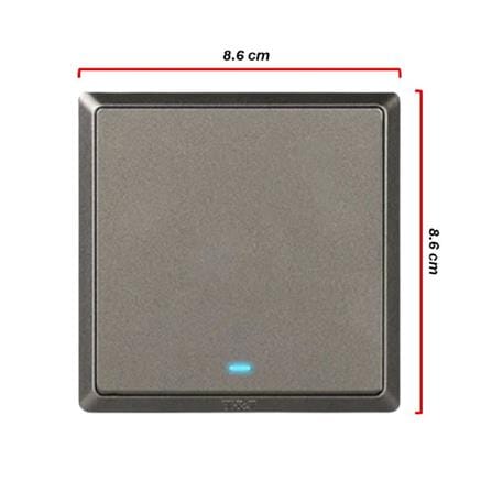 SWITCH 20A 1 GANG 1 WAY WITH INDICATOR LIGHT CHAMPAGNE GREY HC2721L-DP-ST5 T&J