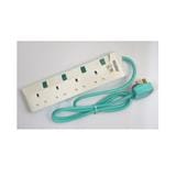 MORRIES EXTENSION SOCKET 4GANG 1.5M WITH NEON GREEN MS3244-1.5