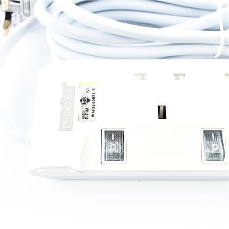 MORRIES EXTENSION SOCKET 3GANG 3.0M WITH NEON BLUE MS3233-3