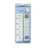 MORRIES EXTENSION SOCKET 4GANG 3.0M WITH NEON BLUE MS3244-3