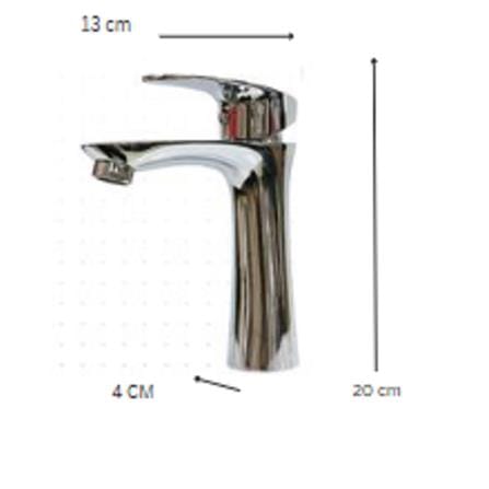 TRUFLO BASIN FAUCET FPT-L0103Z-1TPCRM CHROME H20XW13XD4 CM