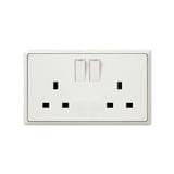 13A DOUBLE SOCKET 3PIN WHITE HC8613SD-WH T&J