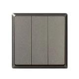 SWITCH 16A 3 GANG 1 WAY CHAMPAGNE GREY HC2713-ST5 T&J