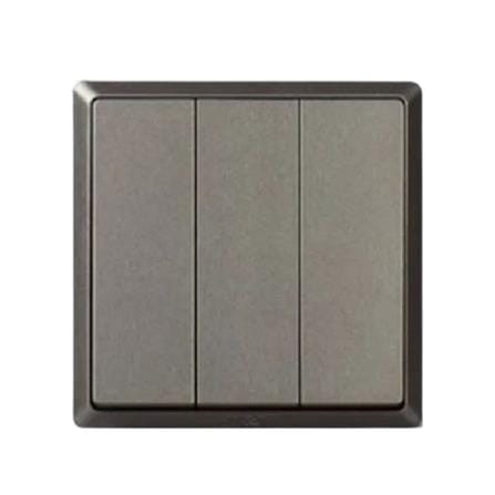 SWITCH 16A 3 GANG 1 WAY CHAMPAGNE GREY HC2713-ST5 T&J