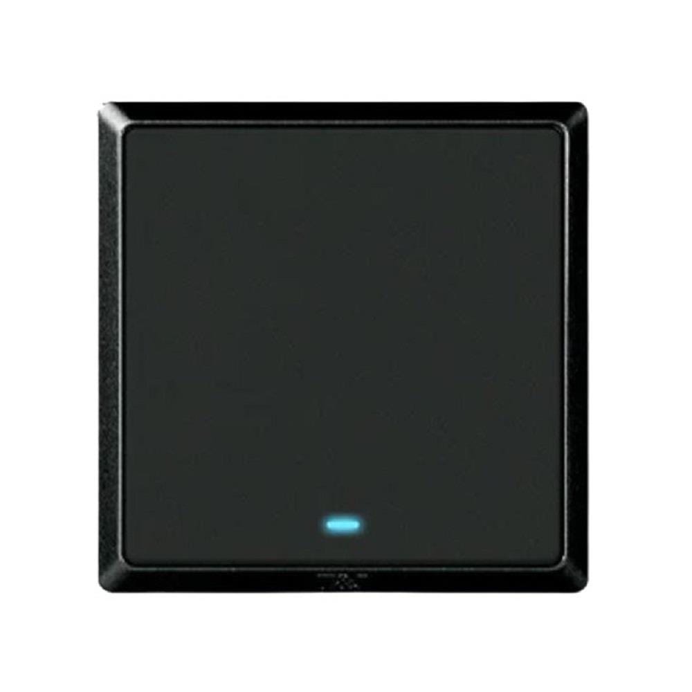 SWITCH 20A 1 GANG 1 WAY WITH INDICATOR LIGHT MATT BLACK HC2721L-DP-SBL T&J