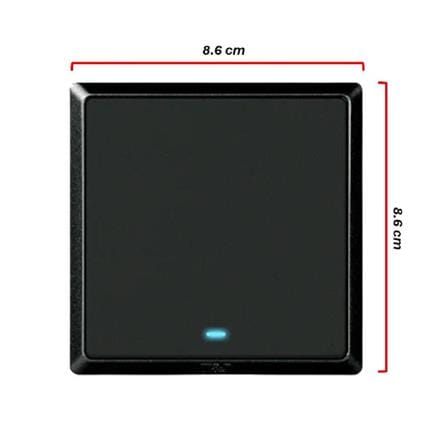 SWITCH 20A 1 GANG 1 WAY WITH INDICATOR LIGHT MATT BLACK HC2721L-DP-SBL T&J