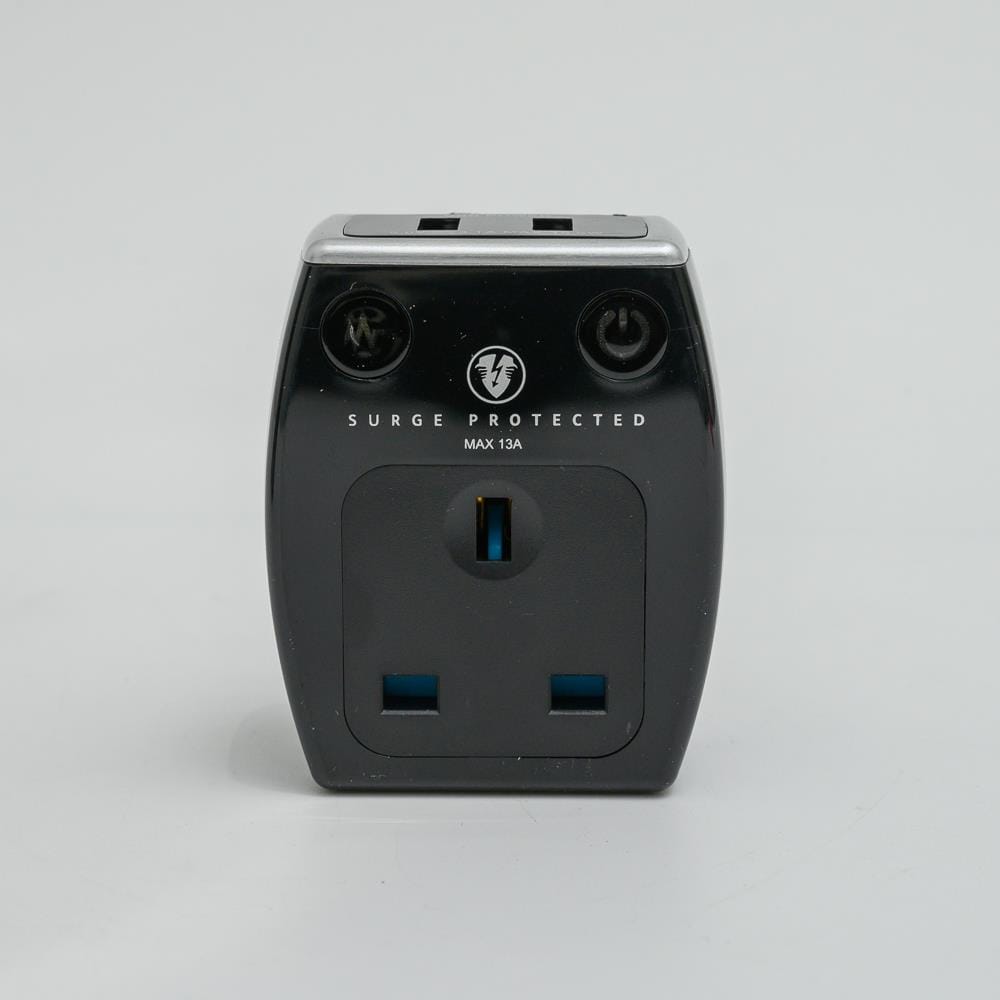 MASTERPLUG 3P1W+2USB ADPT W/NEON+SRG SRGAUSBPB3