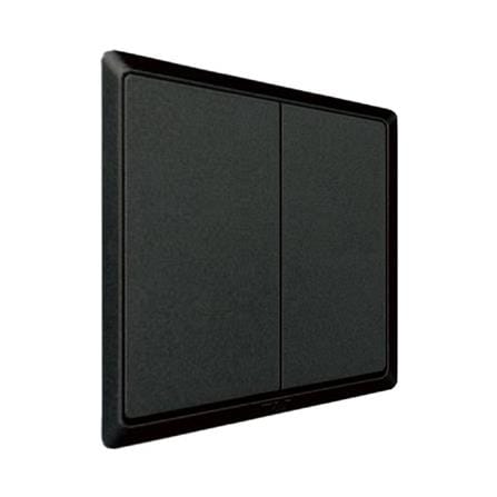 SWITCH 16A 2 GANG 1 WAY CHARCOAL BLACK HC2712-SBL T&J
